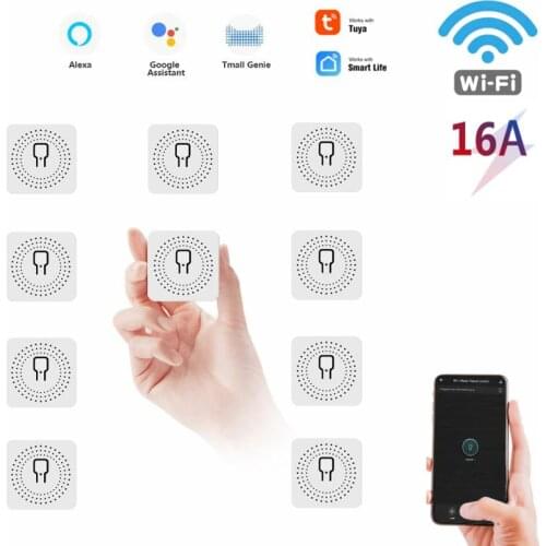 16A 10A MINI Wifi Smart Switch Timer Wireless Switches Smart Home Automation Compatible With Tuya Alexa Google Home Switches