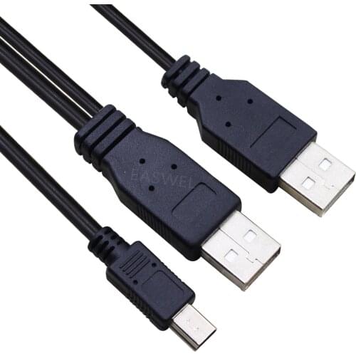 USB Y PC Charger+Data SYNC Cable Cord For Iomega eGo USB 2.0 Portable Hard Drive