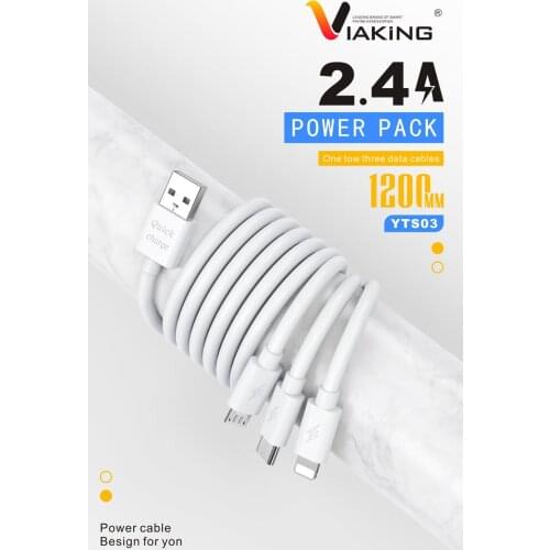 YTS03 For Apple iphone TYPE-C Android Samsung fast charging convenient to carry data cable 3 and 1 charging cable USB C Charger