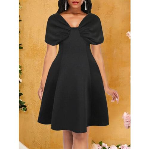 Women Solid Party Prom Dresses Backless A Line Ball Gowns Africa Ladies Plus Size Clothing Short Celebrity Evening Outfits XXXL