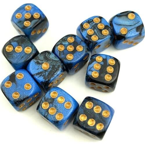 10pcs 6-sided double-sided dice 16mm size for desktop war role-playing games entertainment drinking dice