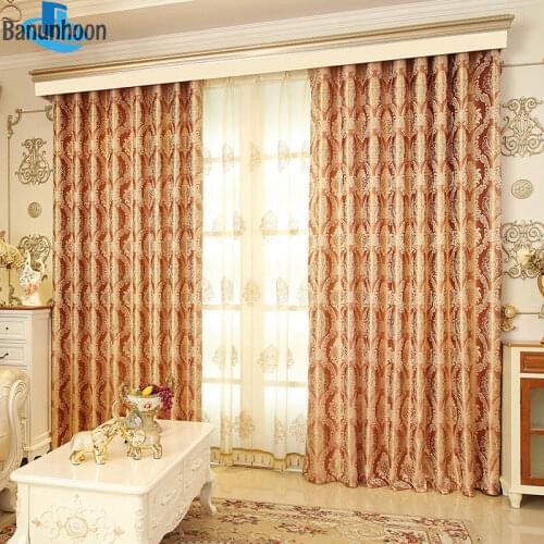 2019 Rushed Top Fashion Cortinas Ready Made Curtains For Living Room Luxury Royal Blinds Curtain Fabric And Tulle For Bedroom