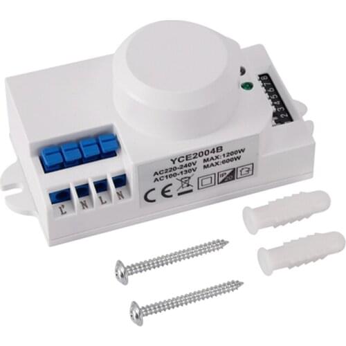 220V 360 Degree Microwave Sensor Light Switch Induction Microwave Motion Sensor Switch Vibration Sensor