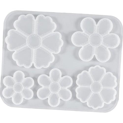 5x Silicone Mold Flower Epoxy Casting Resin Mould DIY Jewelry Making Tool Crafts
