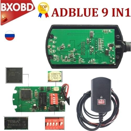 AdBlue 9in1 SCR&NOX Full Chip Best Quality AdBlue Emulator Box 9 in 1 Truck Diagnostic Interface Cable AdBlue 8 in 1