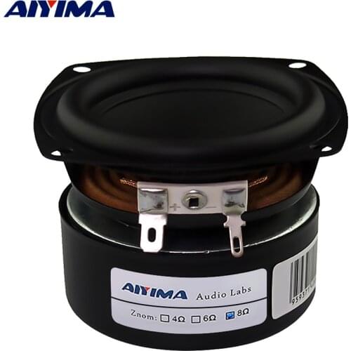 AIYIMA 2Pcs 3 Inch Portable Audio Bass Speaker 4 8 Ohm 25W Home Theater Hifi Stereo Woofer Speakers Subwoofer Loudspeaker Horn