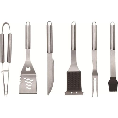 Outdoor bbq 19-piece grill aluminum box set, barbecue shovel with bottle opener, barbecue seasoning bottle portable set