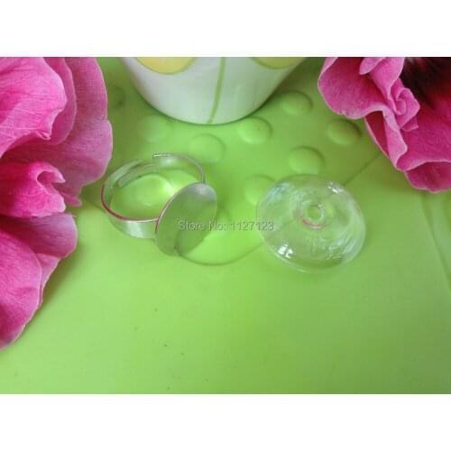 Free shipping !! 30sets 22MM Flat Bubble Liquid Rings,glass bubble rings,Glass Globe Bottle Rings,glass globe rings