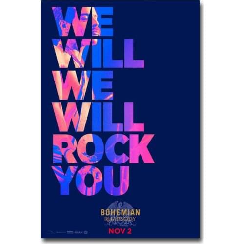 Bohemian Rhapsody Movie Wall Sticker Silk Poster Art Light Canvas Home Decoration