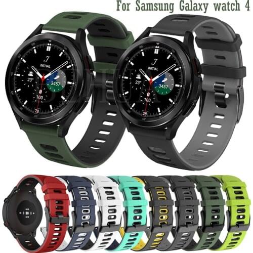 Wristband Bracelet WatchStrap For Samsung Galaxy watch 4 40mm 44mm Galaxy4 Classic 42mm 46mm Silicone Smart 20MM Watchband Belt