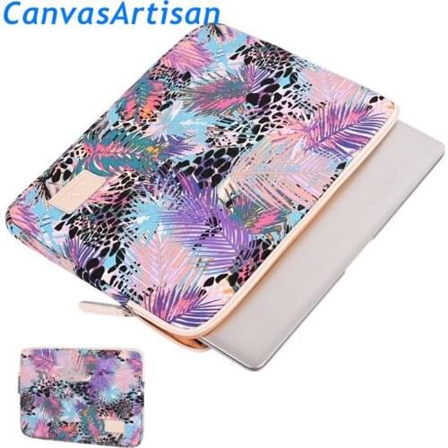 Brand CanvasArtisan Laptop Bag11,12,13,14,15,13.3,15.6, Colored Flowers Sleeve Case For Macbook Air Pro Computer,Dropship F049