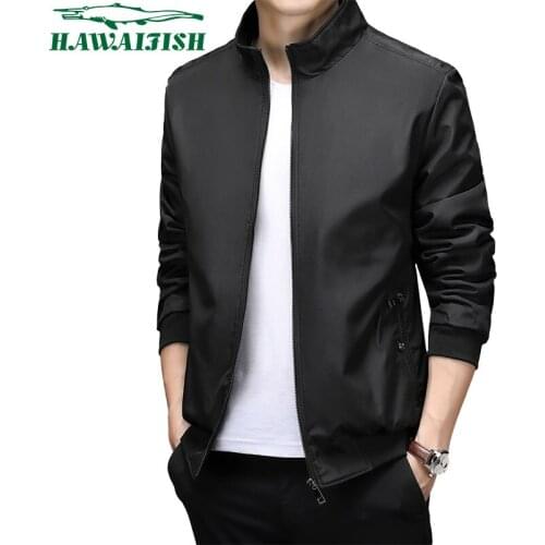 Hawaifish brand mens jacket Autumn and winter plus velvet casual loose jaqueta masculina warm and slim Korean windbreaker male