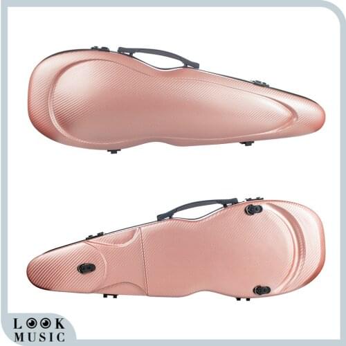 Lightweight Full Size Violin 4/4 Carbon Fiber Violin Case Acoustic Electric Violin Protect Carry Case Hygrometer Shoulder Straps