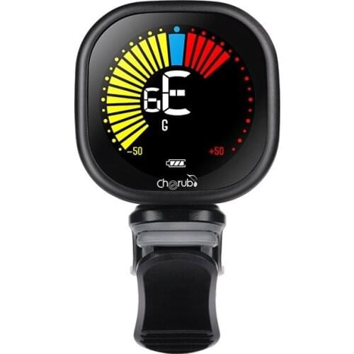 Cherub WST-670 Rechargeable Guitar Tuner Clip on Tuner LCD for Chromatic Tuning Guitar Violin Ukulele Guitar Accessories