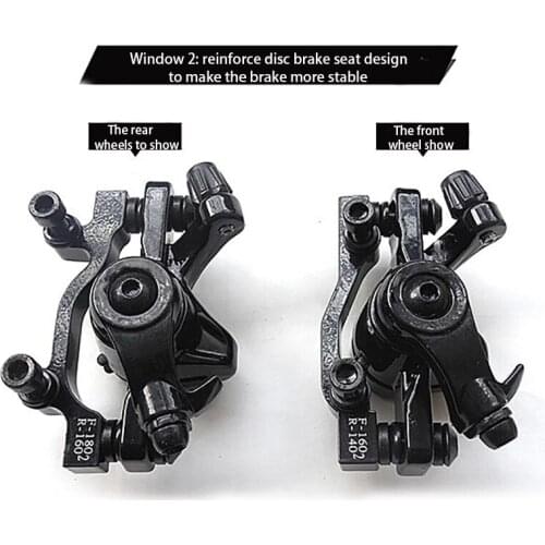 Bicycle Brake Caliper Disc Aluminum Alloy Bike Caliper Mechanical Black Waterproof Safe Hard Durable Disc Brake Part Device