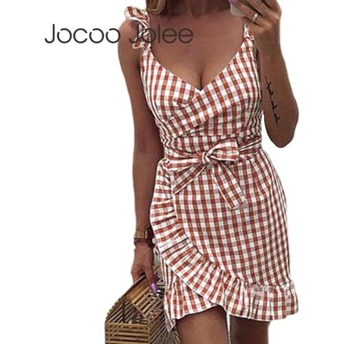 Модные платья в клетку Jocoo Jolee China At AliExpress