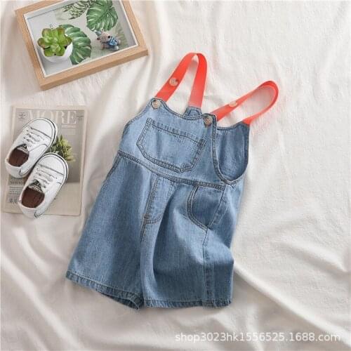 Summer 2020 Toddler Girl Denim Jumpsuits Korean Casual Shorts for Boys Children Overall 1 2 3 4 Years Baby Jeans Kids Overalls