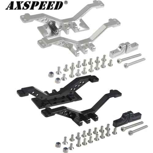 SCX 10 front/rear axle reinforcement Black Alloy 4 Link Rod Axle Mount Set for Axial SCX10 parts for car