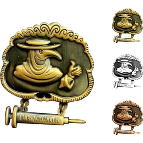 3pcs Metal Plague Doctor Enamel Pins Wild Crow Brooch Pins For Bag Cute Lapel Pin Buckle Jewelry Gift For Nurse Friends