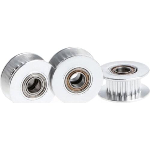 3Pcs/Set 20 Teeth Timing Belt Idler Pulley With Bearing For 3D Printer Parts GT2