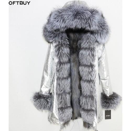 OFTBUY 2021 Long Parka Winter Jacket Women Real Fox Natural Raccoon Fur Collar Coat Thick Warm Outerwear Streetwear Detachable