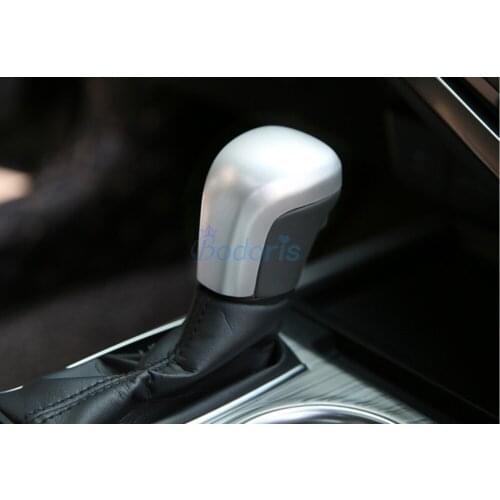 Interior Front Gear Knob Hand Shift Head Cover Garnish Moulding Trim Sticker Chrome For Toyota Yaris 2020 2021 Accessories