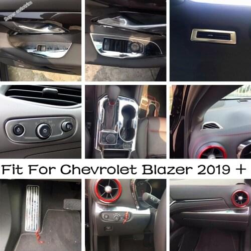 Footrest Pedal / Transmission / Glass / Headlight Switch / Central Control Strip Cover Trim Fit For Chevrolet Blazer 2019 - 2021
