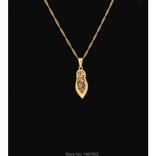 Luxury Cute Shoes Wholesale / Gold Color Fashion Jewelry Necklaces & Pendants For Women Free shipping