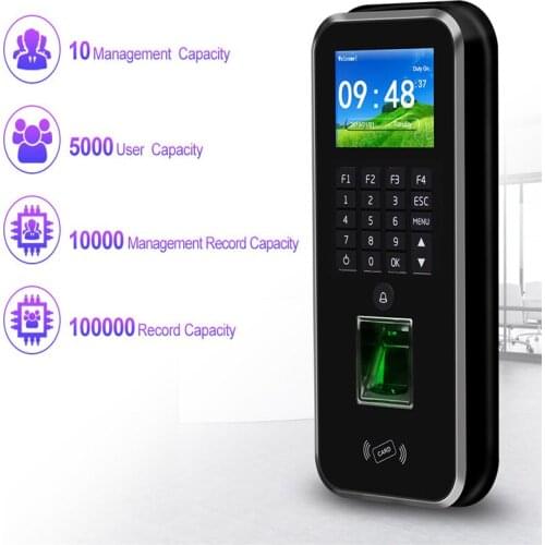 Password Access Control System RFID Keypad Fingerprint Biometric Attendance Machine Time Clock Recorder TCP/IP/RS485 USB Realand