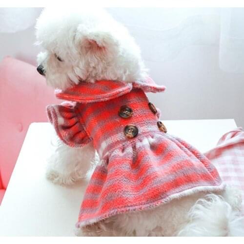Thickening Stylish Small Dog Winter Warm Clothes Pet Clothing Puppy Skirt Close-fitting for Autumn