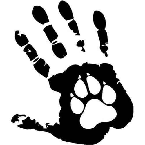 11CM*13CM The Palm Dog Funny Car India Offbeat KK Vinyl Sticker Decals Black/Silver Car Accessories