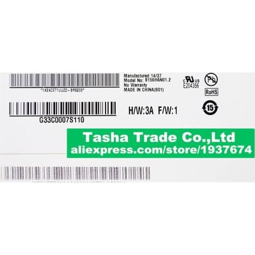 Brand New B156HAN01.2 B156HAN01 LP156WF4 SPB1 LP156WF4 SLB8 Laptop LCD Screen 1920*1080 IPS LCD Screen