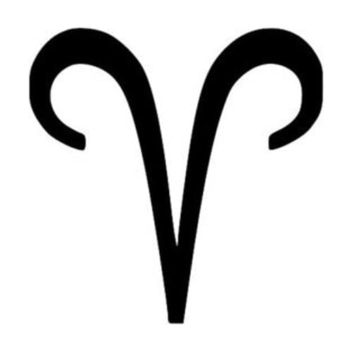 14.5cm*14.6cm Aries Logo Fashion Decor Car Styling Vinyl Car Sticker Black/Silver S3-5658