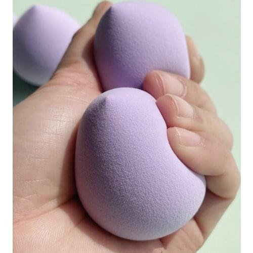2PCS Makeup Sponges Powder Puff Dry and Wet Combined Beauty Cosmetic Foundation Blender Powder Puff Make Up Sponge Tools Purple