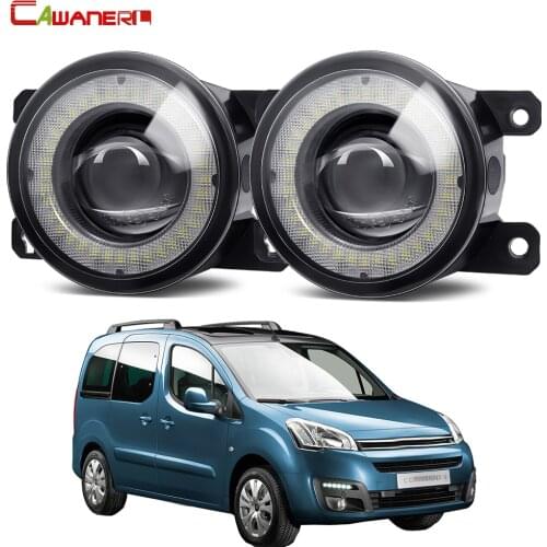 2 X Car LED Fog Light Assembly Angel Eye DRL Daytime Running Light 30W 8000LM 12V For Citroen Berlingo B9 2012 2013 2014 2015