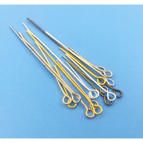 200pcs Head And Eye Pins For Jewelry Making Charms Creative Earrings Handicraft Necklace DIY Findings Pendant Alloy Accessories