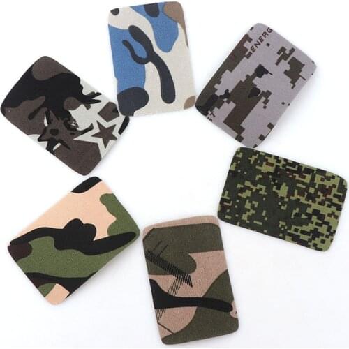 3Pcs Oval Camouflage Military Patch Iron On Patches Repair Elbow Knee Denim Patches DIY Clothes stickers Clothing Accessories
