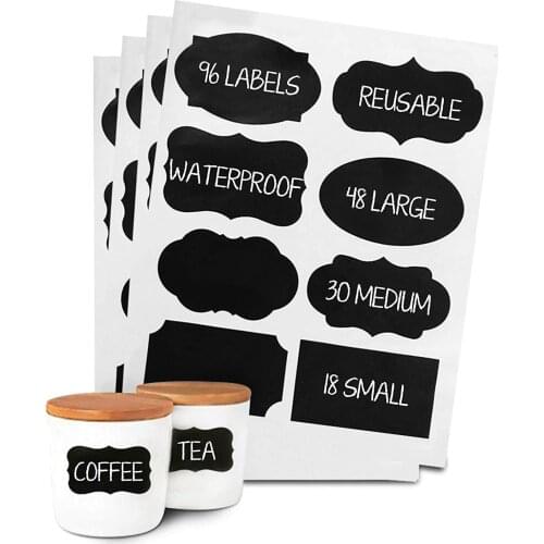 32pc/4 sets Blackboard Spice Sticker Water bottle Jam Labels Kitchen Stickers Organizer Wall Sticker Home Decor Chalkboard Label
