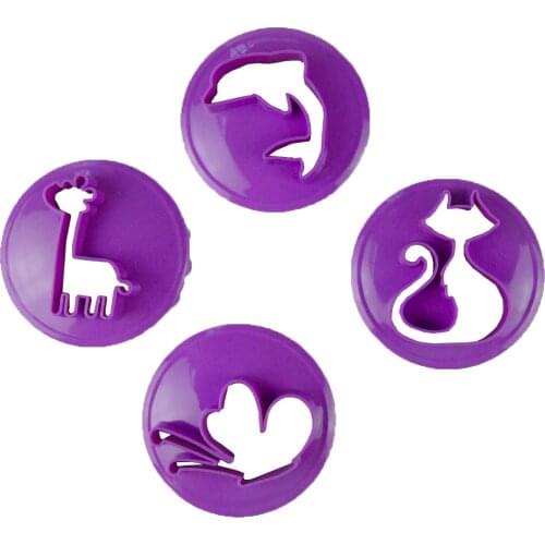 4Pcs Animal Cat Butterfly Deer Fondant Cake Decorating Tools Chocolate Baking Cookie Mould Homemade Bakeware Kitchen Supplies
