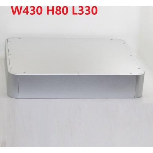 Size（mm）:W430 H80 L330 4308 All aluminum amplifier chassis / Preamplifier case / AMP Enclosure /DIY box