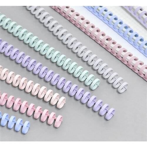 5 Pcs Loose Leaf Notebook Binding Plastic 30 Holes Circles Ring Spiral Coil Scrapbook Clip Punch Office Supply A4 Notebook Clips