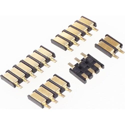 50pcs Spring Compression Contact 2.54mm Pitch 2 3 4 5 6 Pin Female Connector Surface Mount Cross 70AAJ modular Contacts