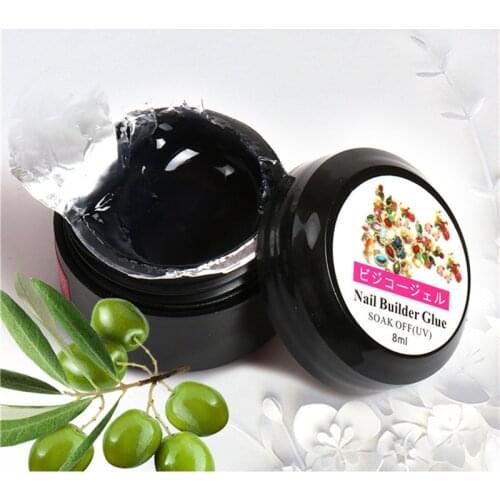 8ml/Bottle Nail Art Rhinestone Gel Glue Super Sticky UV Gel Nail Polish Glue ,Tip Glue For DIY Nail Art Crystal Decoration#GY08