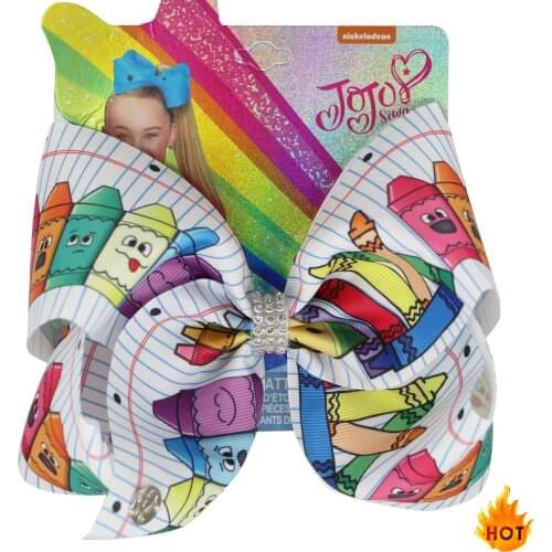 NEW Ribbon Back to school Hair Bows for Girls 8 Inch Large Bowknot Alligator Clips Barrettes Accessories headwear Best Gift