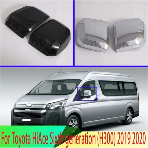 For Toyota HiAce Sixth generation (H300) 2019 2020 Car Accessories Door Side Mirror Cover Trim Rear View Cap Overlay Molding