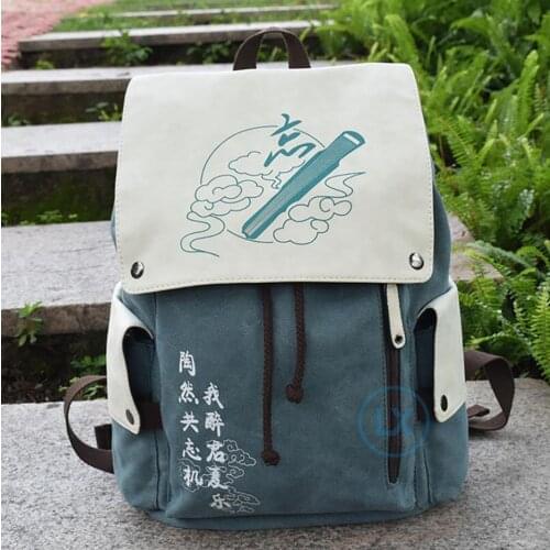 Anime Mo Dao Zu Shi Backpack Canvas Bag School Bags Boys Girls Travel Bag Lan Wangji Bag Wei Wuxian Bags Student Gifts