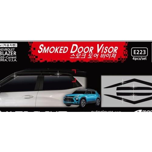 Chrome Door Visor Side Window Deflector Shade Sun Rain Shield Silver Trips Eaves for Chevrolet Trailblazer