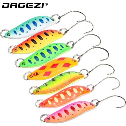 DAGEZI Metal Spoon Lure Hard Spinner Bait 3.5g Fishing Lure 7pcs/lot Spinnerbait Artificial Bait For Carp Fishing Tackle
