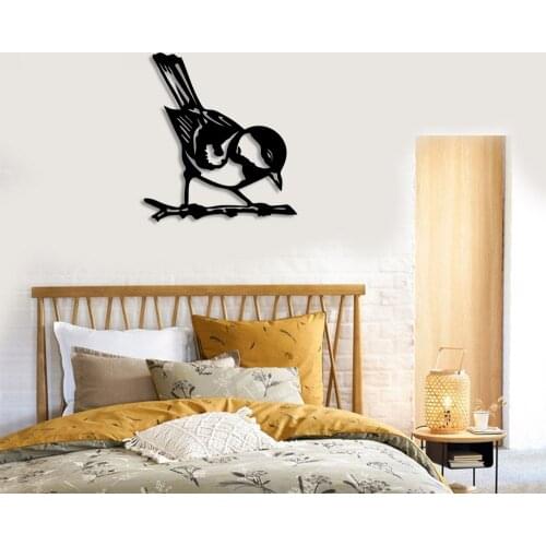 Cute Bird Standing on a Tree Branch Wall Accessory Wooden Table 50x46cm