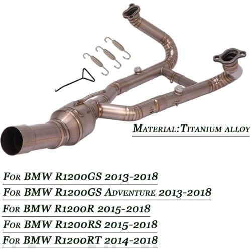 Motorcycle Front Link Pipe Lossless installation Titanium Exhaust Set System Silp on For BMW R1200RS R1200RT R1200GS R1200R